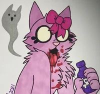 Pink zombie cat 