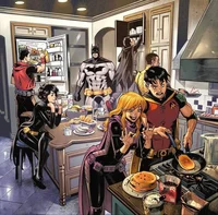Batfam kitchen chaos