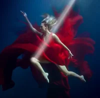 A Lady in red