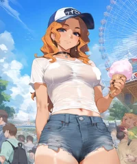 Amusement park girl