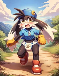 A diapered Klonoa