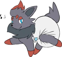 A diapered Zorua