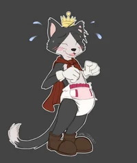 A diapered Cait Sith