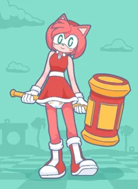 A diapered Amy Rose