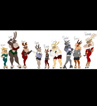 12 anthro reindeer