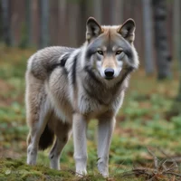 Female gray wolf