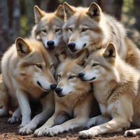 Female wolf pack