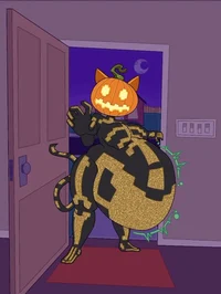 Pumpkin cat -vore-