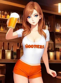 Sleepy Hooters Girl