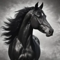 Black horse
