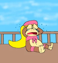 Dixie Kong crying 