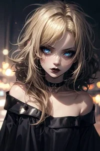 Blonde goth girl 