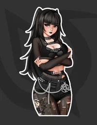 Sleeping Goth Sister