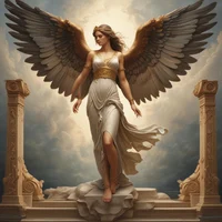Winged patron goddes