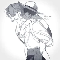 Shanks y Luffy