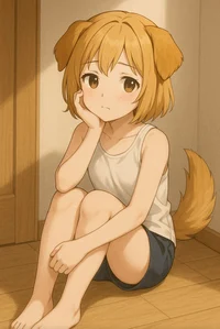 Девушка собачка