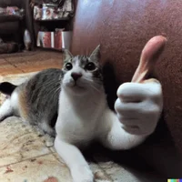 thumbs up cat