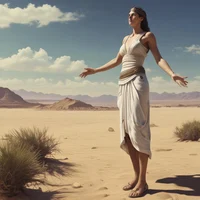 Giant desert goddess