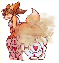 Chell cat-human girl