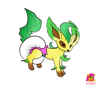 A Diapered Leafeon
