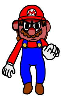 Mario angry art 2D