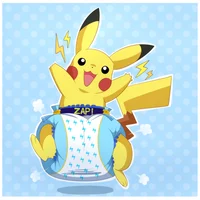 A Diapered Pikachu
