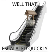 Well on an escalator