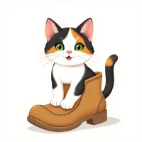 Boot the calico cat