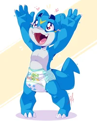 A Diapered Veemon