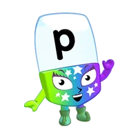 P from Alphablocks 