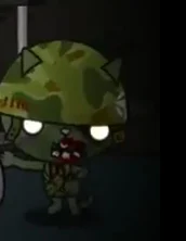 Soldier zombie cat