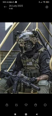 Masked military man