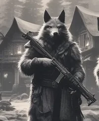 Furry forest village