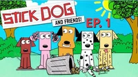 Stick dog and friend