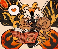 Mothra and larva 