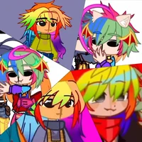 5 Rainbow-yarn lions