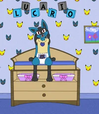 A Diapered Lucario