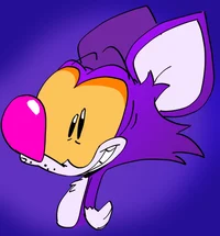 Iris the purple cat