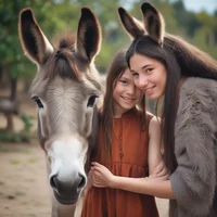 Donkey girl