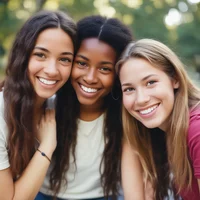 Three Teen Friends