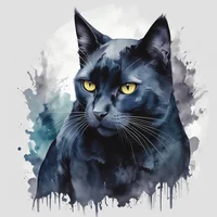Enigmatic Black Cat