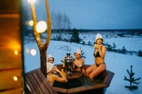 Bikini hot tub party