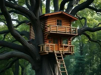Wooden Tree House