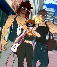 Kirishima and Bakugo