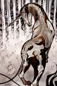 Skeleton horse
