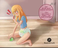 Smelling baby powder