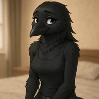 Anthro Raven Girl