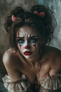 Horror clown girl