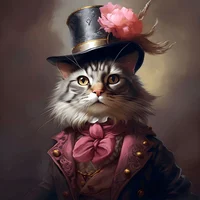 A cat with top hat