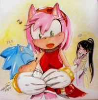 Baby sonic and Amy 